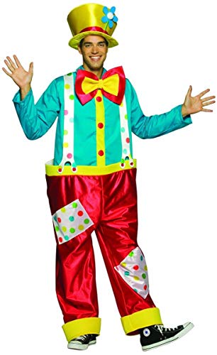 Rasta Imposta Clown Male Costume, Multi-Colored, One Size