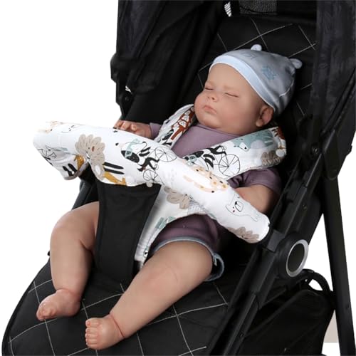 快適な股間保護袖のベビーカーアームレストとショルダーストラップカバー毎日の外出やショッピングトライ
