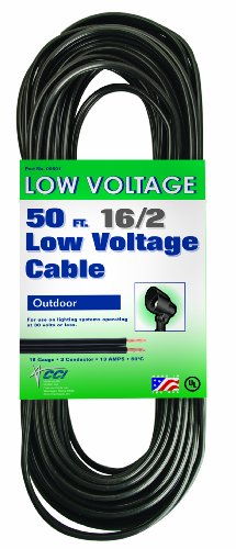 Coleman Cable 095015008 16/2 Low Voltage Lighting Cable, 50-Feet
