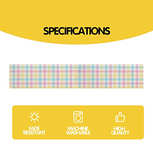 Eddert Linen Buffalo Check Plaid Spring Table Runner 72 Inches Long Farmhouse Spring Summer Easter Table Decoration For Home Kitchen Dining Room #TOP4
