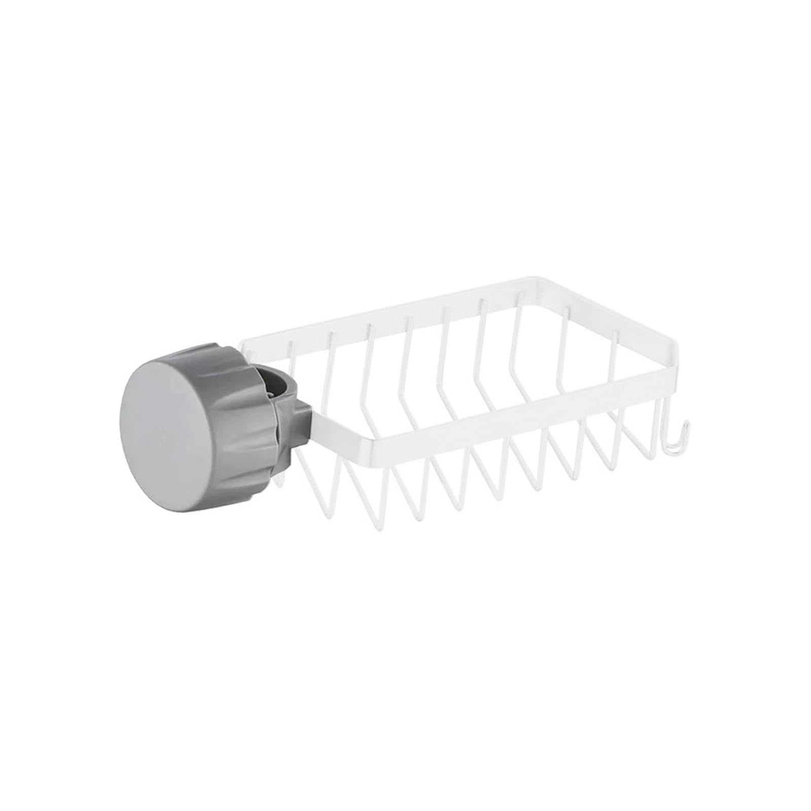 Kitchen Faucet Sponge Holder Faucet Drain Storage Rack for Laundry Room Home White-image-9