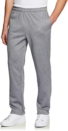 TSLA Men's Fleece Hiking Sweatpants, Thermal Regular Fit Sports Athletic Pants, Running Pants with Pockets, Chilling Light Grey, Small
