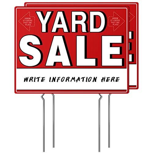 Yard Sale Signs with Stakes, 17