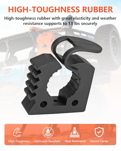 Image of Shovel Holder for Roof Rack & Truck Bed & Molle Panel | Quick Release, Rubber, for 1-1 /7'' to 1-3 /7'' Tools, Fit Off-road Trucks UTV ATV, Include Screws
