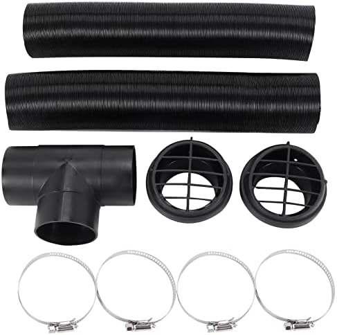 Wobekuy 60mm Car Auto Heater Pipe Duct T Piece Warm Outlet Vent Hose Set for Parking Heater Eberspacher