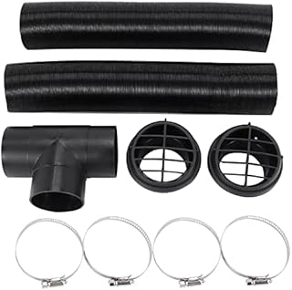 Wobekuy 60mm Car Auto Heater Pipe Duct T Piece Warm Outlet Vent Hose Set for Parking Heater Eberspacher