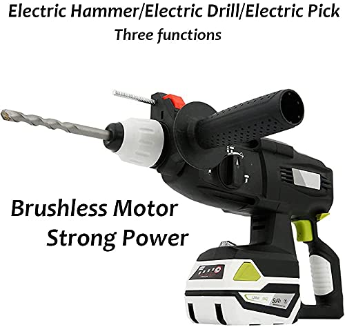 DUSIQ 2021 Upgrade 3-in-1-Bohrhammer mit 2 Li-Ionen-Akku 5,0 Ah Sicherheitskupplung SDS-Schnellspannfutter bürstenloser… – Bild 7