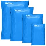 50 Mixed Mailing Bags in 4 Sizes, Strong Self Seal Postal Bags, Postage Packaging Envelopes for Parcels, Clothing, Small Business, Sellers & Home Use - Blue