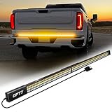 OPT7 Redline Parlux 60' Aluminum Truck Tailgate Light Bar w/Sequential Amber Turn - Rigid 2-Section Triple Row LED Strip, Dynamic Taillight w/Ignition Sequence, Triple-Flash White Reverse, Red Running