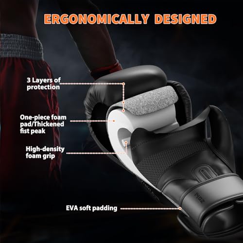 Gants de boxe Dripex en cuir pour Muay Thai Kickboxing et MMA - 3