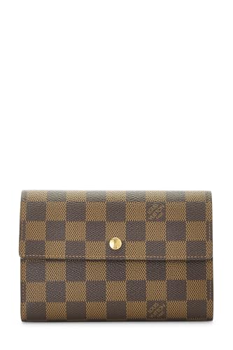 Louis Vuitton, Pre-loved Damier Ebene Porte Tresor Wallet, Brown