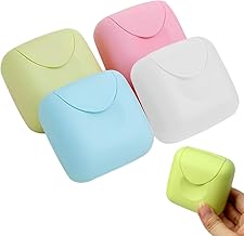 4PCS Travel Soap Case, Soap Bar Travel Soap Dish with Lid Waterproof Leakproof Square Small Soap Box Container Holder Closable Soap Holder Portable Soap Dish Travel for Shower Outdoor Hiking Camp Gym