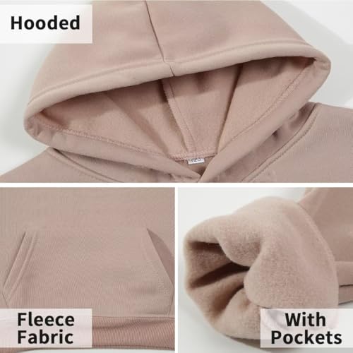 jeecoin Girls Boys Tracksuit Athletic Sweatsuits Pullover Hoodie 2 Pieces Kids Sweatshirt and Jogger Sweatpants Outfits Set4