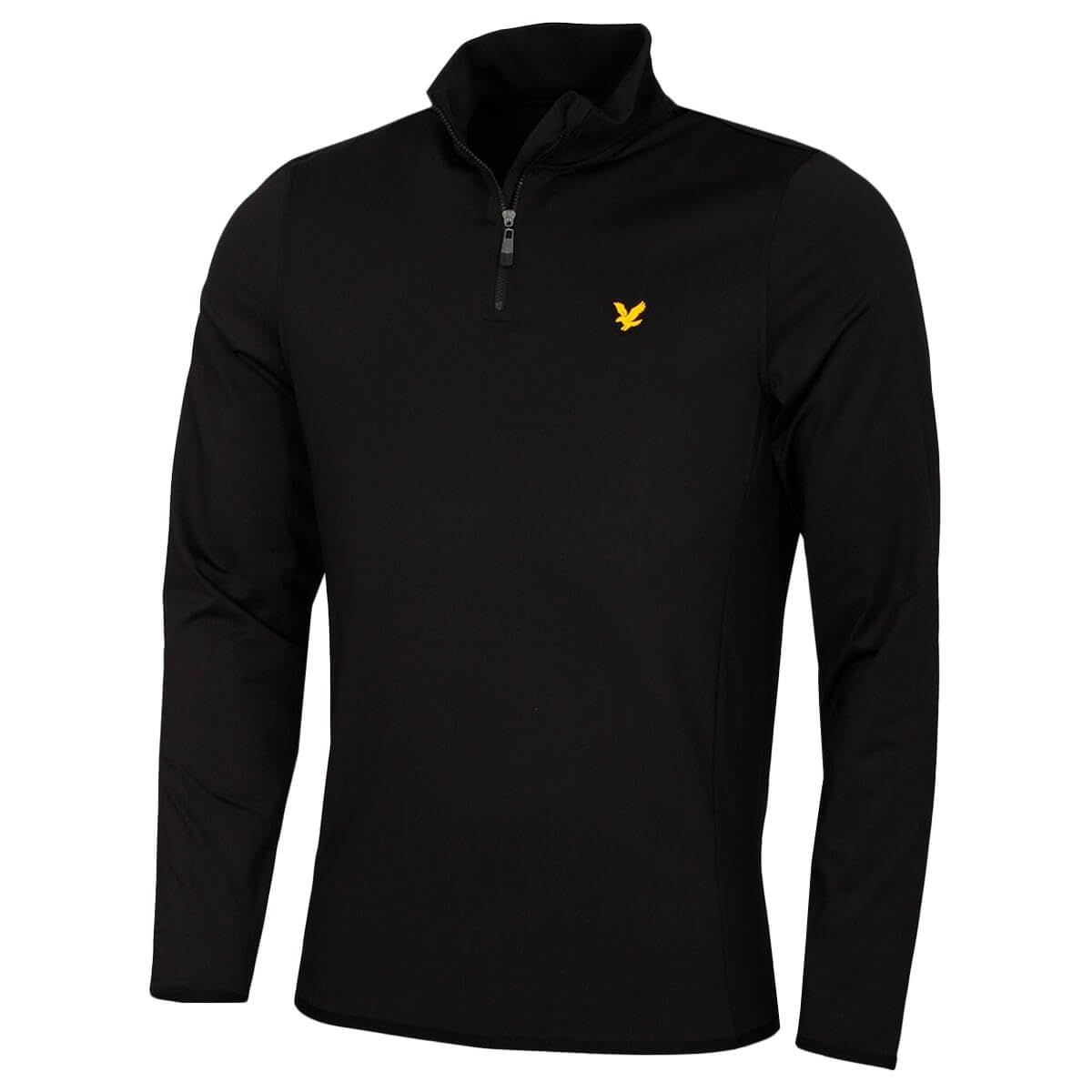 Lyle & Scott Men's Noir Sweatshirt Zip 1/4 Tech Midlayer