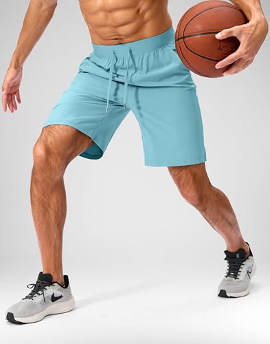Image of Soothfeel Men's Running Shorts with Zipper Pockets 9 inch / 7 inch / 5 inch Quick Dry Eight Basketball Gym Workout Athletic Shorts