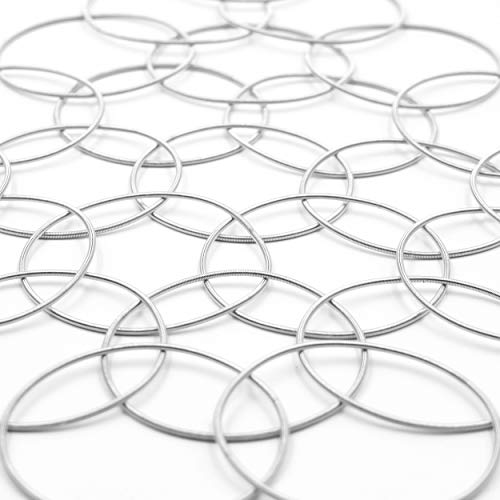 Frog Sac 36 Guitar String Bracelets For Women, 2Mm Silver Metal Bangle Bracelets For Girls, Stackable Bracelets For Women, Girl Spiral Bracelet, Womens Coil Jewelry Spiral Bracelet #TOP2