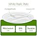 PLASTICPRO 9 inch Round Plastic Plates 3 Compartment - 3 Section Plates Microwaveable, Disposable, White, Dinnerware 100 Count