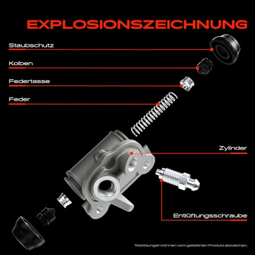 Frankberg 2x Radbremszylinder Hinterachse Kompatibel mit Agila (A) A H00 1.0L 1.2L 2000-2007 Justy III G3X 1.3L 1.5L 2003-2007 Wagon R Schrägheck 1.0L 2004-2005 Replace# 5340183E00