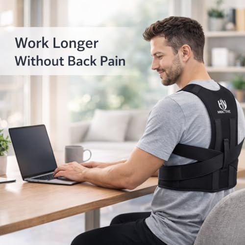 Image of Posture Corrector Belt For Men And Women Breathable Neoprene Back Support Belt Adjustable Back Straight Belt Shoulder And Clavicle Support For Daily Posture Correction