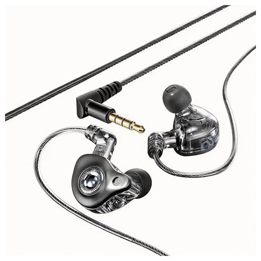 【Gaming Without Delay】 Gaming in Ear Headphones, Suitable for Music, and Daily Listening, Comfortable and Safe, with Clear and Balanced Sound, Detachable Cables