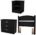 South Shore Libra Bedroom Set in a Box, Twin, Pure Black