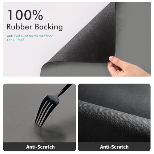 Tapis absorbant pour gamelle séchage rapide et étanche gris 44x71cm - 6