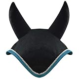 WOOF WEAR Ergonomic Fly Veil Full Size Black Turquoise