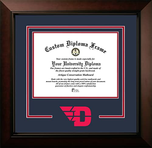 Campus Images University of Dayton 11w x 8.5h Legacy Black Cherry Spirit Logo Diploma Frame