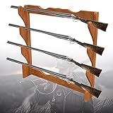 ● [Peut contenir 4 fusils] : le support de fusil mural est durable et léger, et peut stocker en toute sécurité jusqu'à 4 armes à feu