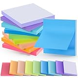 BukSuk Stick Notes 3x3, Bright Color Stick Notes, 18 Pads, Super Sticky & Recyclable, for Home, Office, School