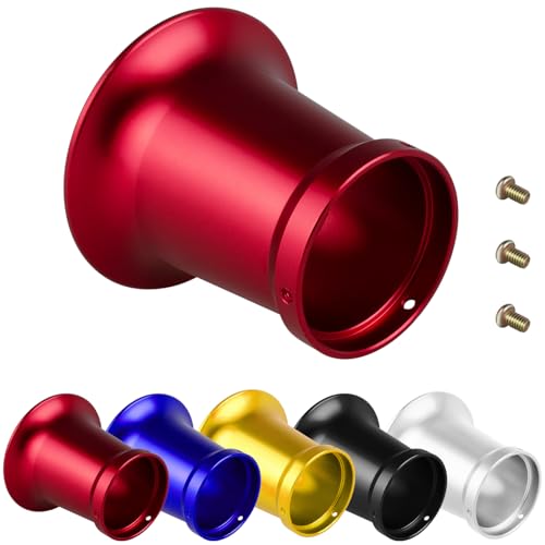 Image of 50mm Carburetor Air Filter Trumpet Velocity Stack Funnel CNC Alloy Parts Fit for PE VM 21mm,24mm,26mm,28mm,30mm, for Honda Yamaha Kawasaki ATV Dirt Bike Carb Intake Wind Horn Cup. (red)