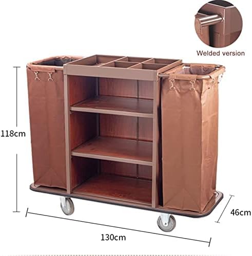 Carrello di Servizio Carrello Portaoggetti per Hotel Carrello per Biancheria Cesto per Biancheria Resistente su Ruote Carrello per Lavanderia Commerciale Carrelli per La Pulizia con Ruote, Salvasp