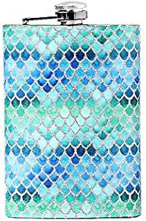 Mermaid 8oz hip stainless steel flask whith flasks for liquor for women,whiskey flask