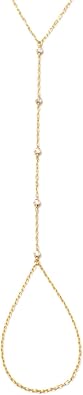 Gelin Diamond Bezel-Set Station Hand Chain Bracelet