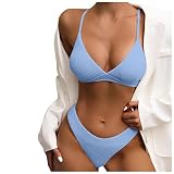 Mid Bikini Top Shorts pour Femmes Dessus avec Underwire Bikini Festonné Jaune Bikini De Lune Rojo Bikini Noir Bandeau Haut Dessus Rayé Mariée pour Être Bikini Bas De Bikini XL (Sky Blue, M)