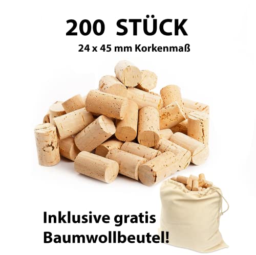 Miniatura 2 de Corchos De Botella Como Tapones De Vino Para Decorar, Embellecer, Artesanía - De Naturaleza Como Suministros De Manualidades Para Niños, Suministros De Pasatiempos Para Adultos 24mmx45mm 200 Claro