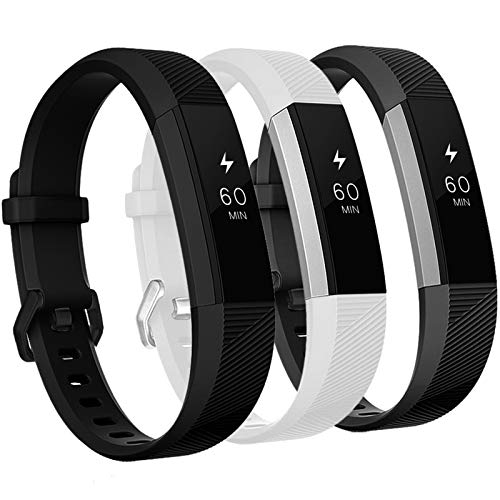 Geak Fitbit Alta �o���h & Fitbit Alta HR �o���h�@�X�|�[�c�p�����A�N�Z�T���[�@���X�g�o���h�@�E�H�b�`�o�b�N���t�@3 �p�b�N�@S��L Small for 5.5"- 6.7"Wrist Circumference �}���`�J��