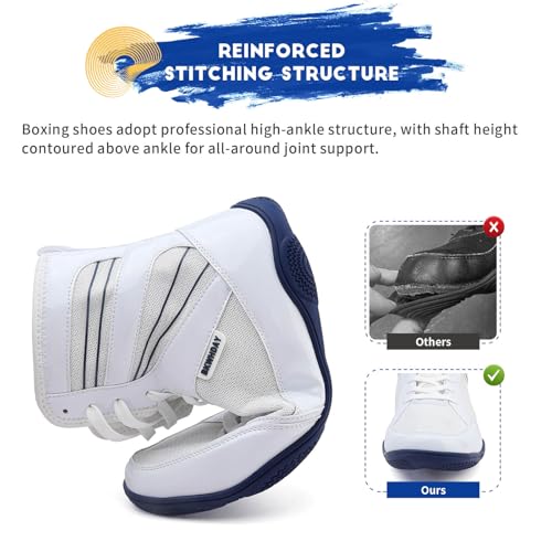 Boxing Shoes for Men - Versatile Wrestling and Weightlifting Shoes for Powerlifting angle 5
