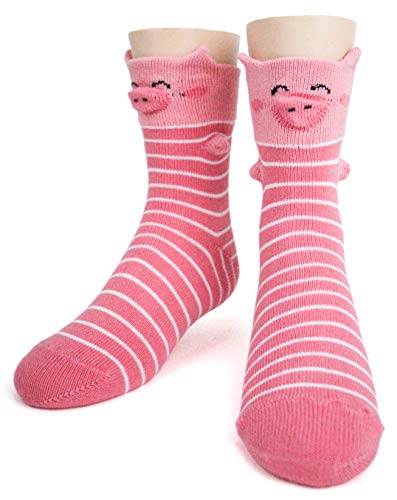 Foot Traffic Youth 3D Socks, Pig (Shoe Sizes 12-5Y) #TOP2