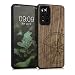 Produktbild kwmobile Hülle kompatibel mit Xiaomi Redmi Note 11 Pro+ 5G / Note 11 Pro Plus 5G - Handyhülle Holz TPU Cover - Kompass Vintage Dunkelbraun