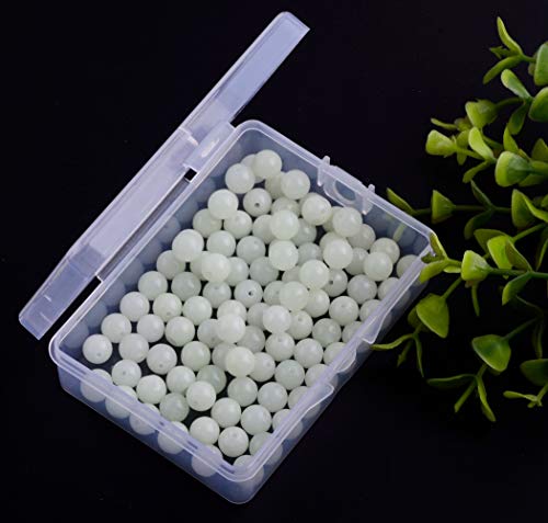 Luminous Solar Stone Beads Grow In The Dark Growing Loose Bead 8Mm 100Pcs Blue Green Mixed With Hole Diy Charm Smooth Beads For Bracelet Necklace Earrings Jewelry Making Decoration(Multicolored, 8Mm) #TOP2