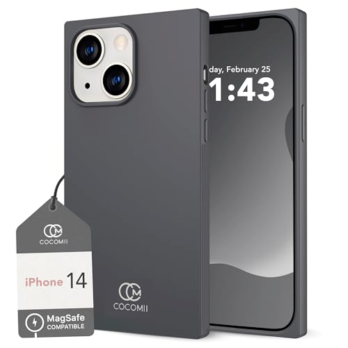 Coque carrée iPhone 14 MagSafe mince et légère anti-choc silicone