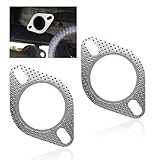2PCS 2.5' Exhaust Manifold Gasket Set,2-Bolt Exhaust Pipe Gasket with High Sealing,Car Accessories High Temp Composites Header/Exhaust/Catalytic Converter Gasket for Most Cars,Trucks,SUVs (2.5')