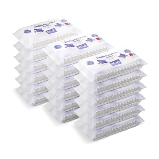 Marca Amazon - Mama Bear Toallitas para bebés sensibles, Sin fragancia, 1008 Unidad, 18 Paquetes de 56
