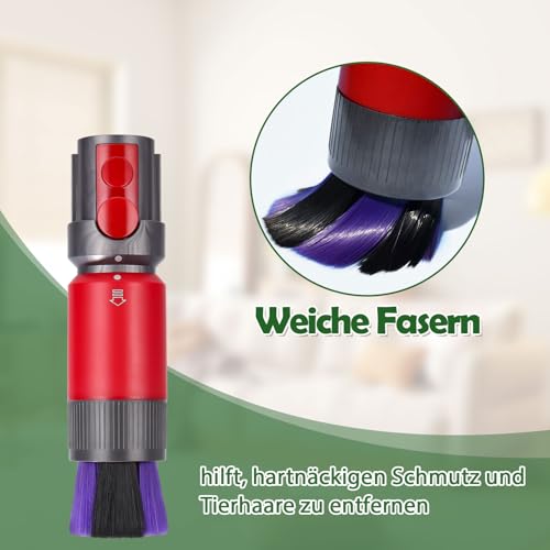 Kratzfreie Staubbürste für Dyson Outsize, V7, V8, V10, V11, V15 – Effektive Staubentfernung, Weiche Borsten für zarte Oberflächen, Ersatz Zubehör