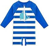 BesserBay One Piece Swimsuit UPF 50+ Whale SPF Swimsuit for Infant Boy 6-12 Months