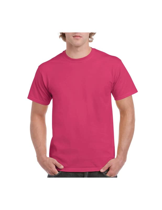 T-shirt Gildan 5000 unisexe en coton rouge héliconia taille S vêtement adulte blank