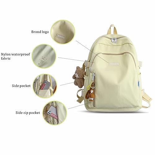 Mochila escolar para mulheres 20-35L Mochila para laptop Mochila para estudante Bolsa de livros (Rox