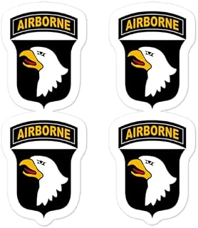 4 Pack 101st Airborne Weather Resistant Vinyl Sticker Army Veteran Printed in The USA
