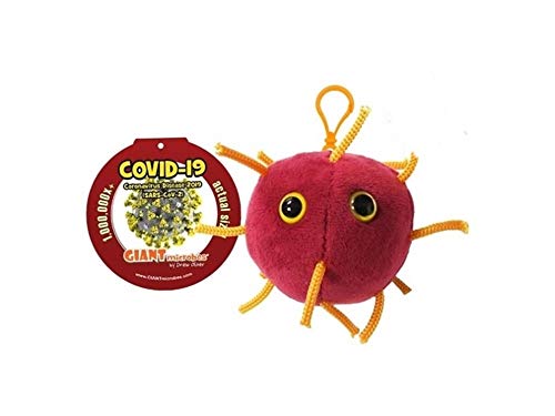 Giantmicrobes Llavero De Peluche Coronavirus Covid-19 De Algodón Rojo